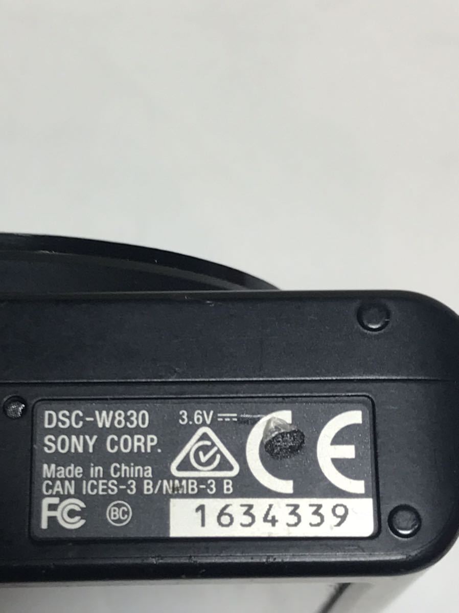 SONY ソニー Cyber shot DSC-W830 コンパクトデジタルカメラ ブラック 20.1x MEGA PIXELS 動作確認済み_画像9