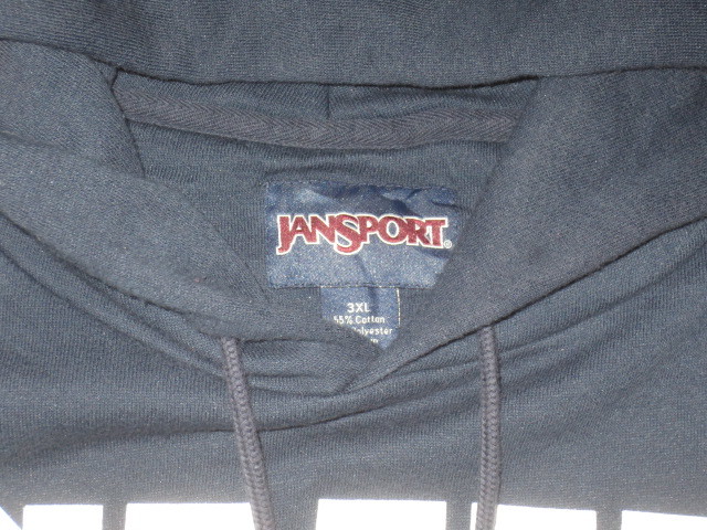 古着　JANSPORT　スウェットパーカ　紺3XL　ビッグサイズ　ジャンスポーツ　ジャンスポ　フード　フーディー　スウェットシャツ トレーナー_画像4
