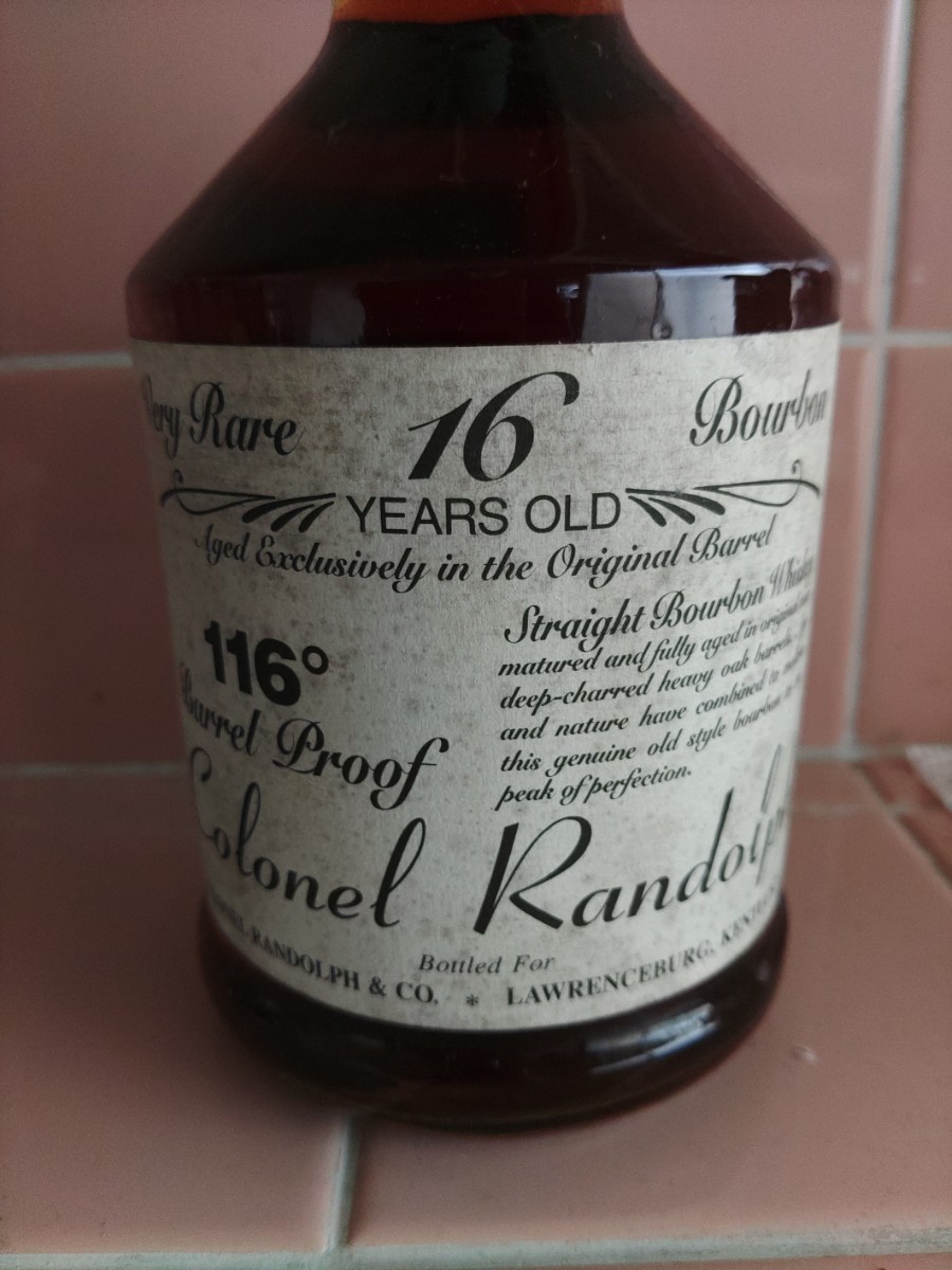 未開栓 コロネルランドルフ16年 ケンタッキー ストレート バーボン ウイスキーの画像2