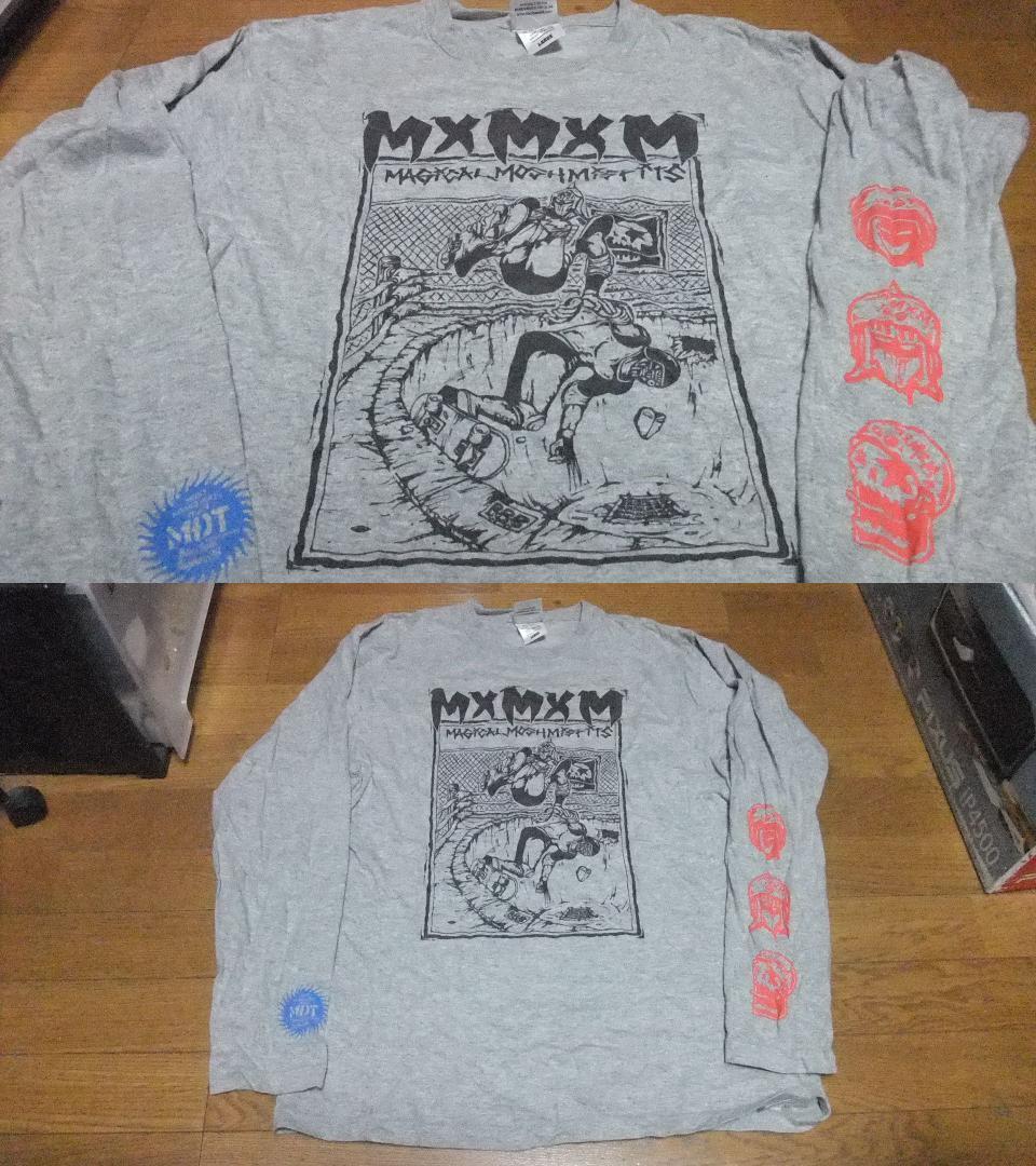 送料無料 キン肉マン mxmxm MAGICAL MOSH MISFITS マジカルモッシュミスフィッツ マモミ コラボ ロンT Tシャツ L バンバンビガロ グレー_画像3