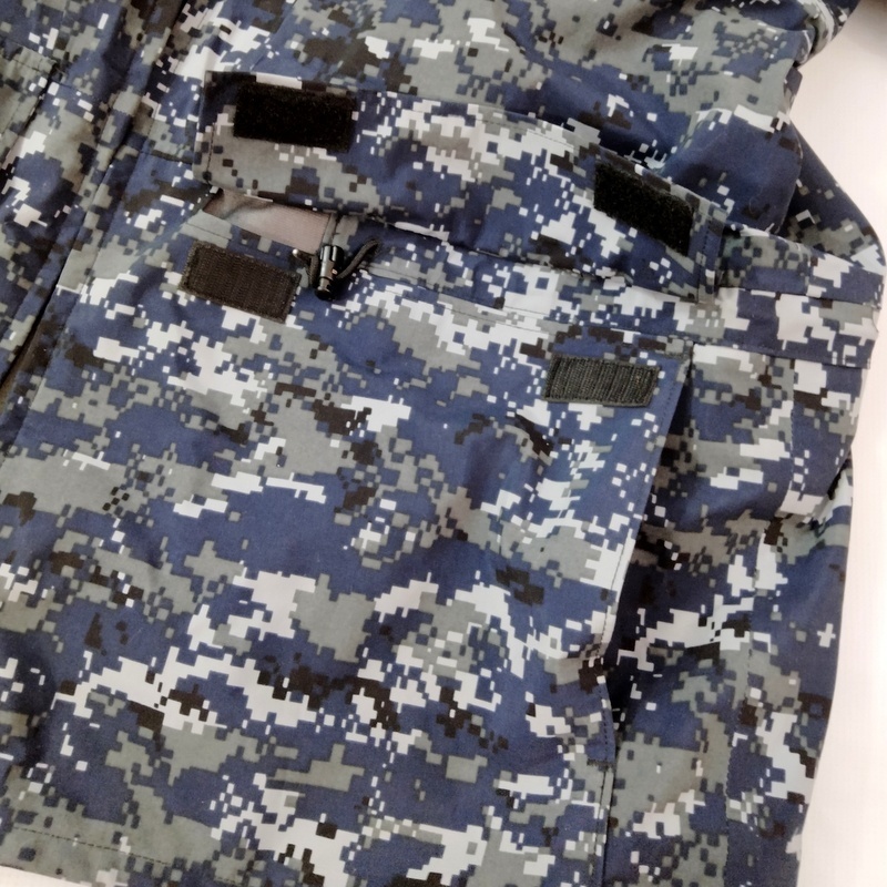 レア！アメリカ USN ゴアテックス ミリタリー ジャケット GORETEX 海軍ユニフォーム USネイビー カモフラ カモフラージュ Lサイズ ロング_画像8