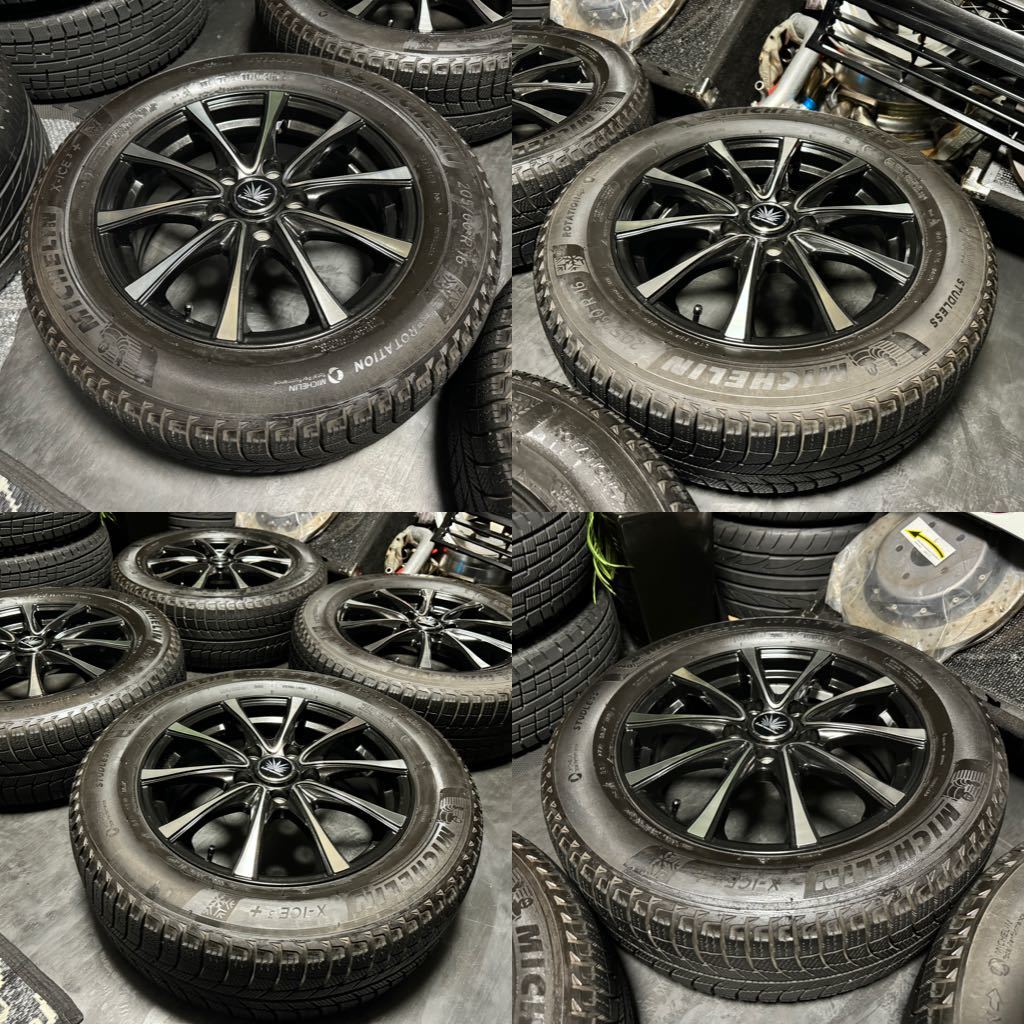 2019年製 レアマイスター スタッドレスタイヤホイール 16インチ 6J＋50 PCD114.3 5穴 MICHELIN X-ICE3＋ 205/60R16 ノア ヴォクシー セレナ_画像3