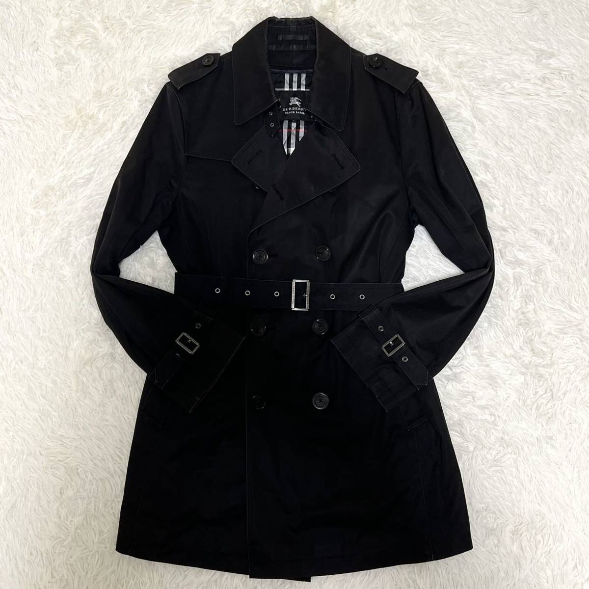 ほぼ未使用✨ バーバリー ブラックレーベル ピーコート 黒 ブラック L ウール Yahoo!オークション - 1円【漢の極】BURBERRY BLACK LABEL