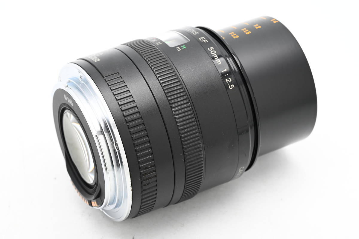 a957 Canon キヤノン EF COMPACT-MACRO 50mm f/2.5 オートフォーカス マクロ レンズ_画像7