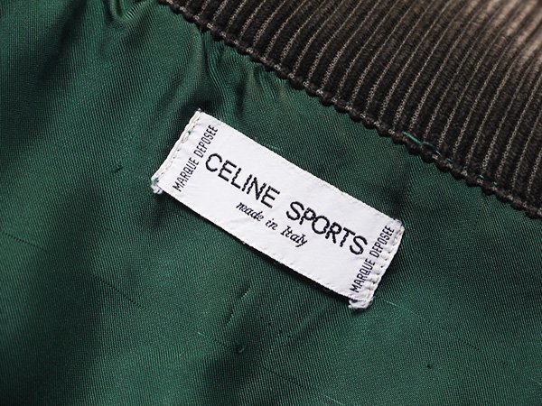 オールド◆　イタリア製　CELINE　SPORTS　セリーヌ　ツイード　ブルゾン　正規品　ワッペンロゴ　ウール　ラグラン　セリーヌスポーツ_画像2