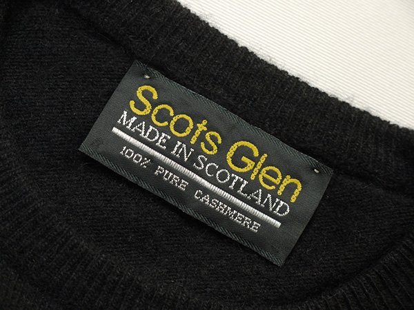 オールド◆　スコットランド製　Scots Glen　スコットグレン　カシミヤ　ニット　セーター　正規品　PURE CASHMERE　クルーネック_画像2