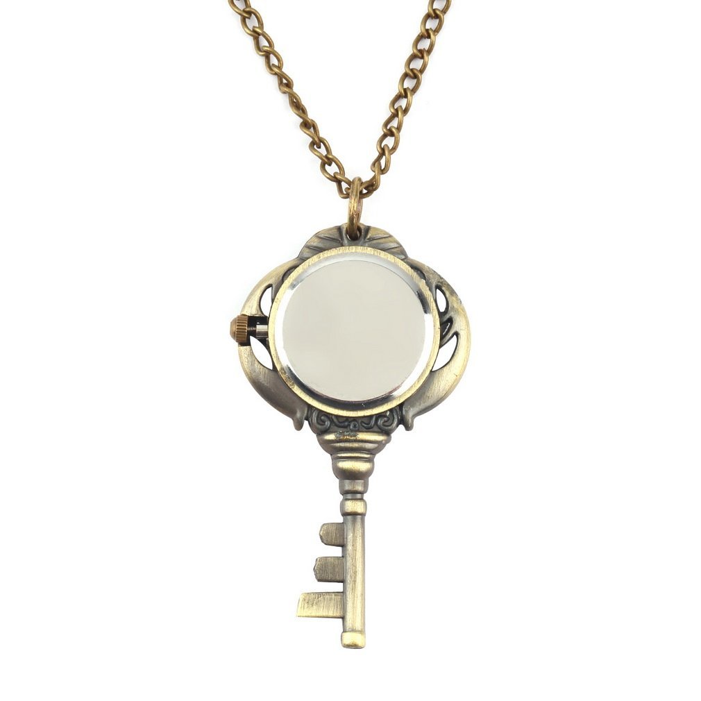  карманные часы часы колье подвеска ключ ключ ключ аналог под старину Vintage [ карманные часы ключ колье ]