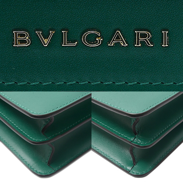 ブルガリ バッグ レディース セルペンティ フェーエバー チェーンショルダーバッグ 2WAY レザー グリーン BVLGARI 中古_画像5