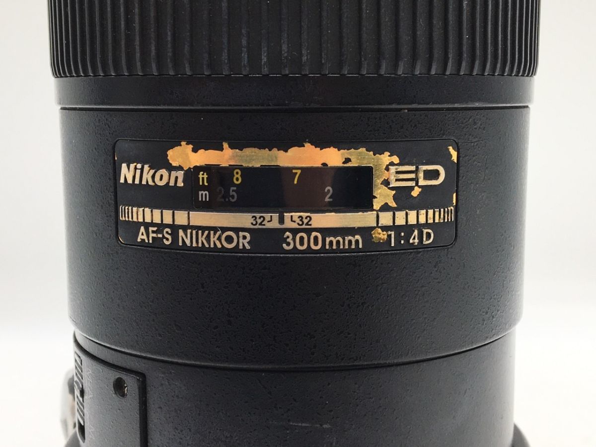 1103-217MK?4775 カメラレンズ Nikon ニコン ED AF-S NIKKOR 300mm 1:4D カメラパーツ ブラック ケース付き_画像6