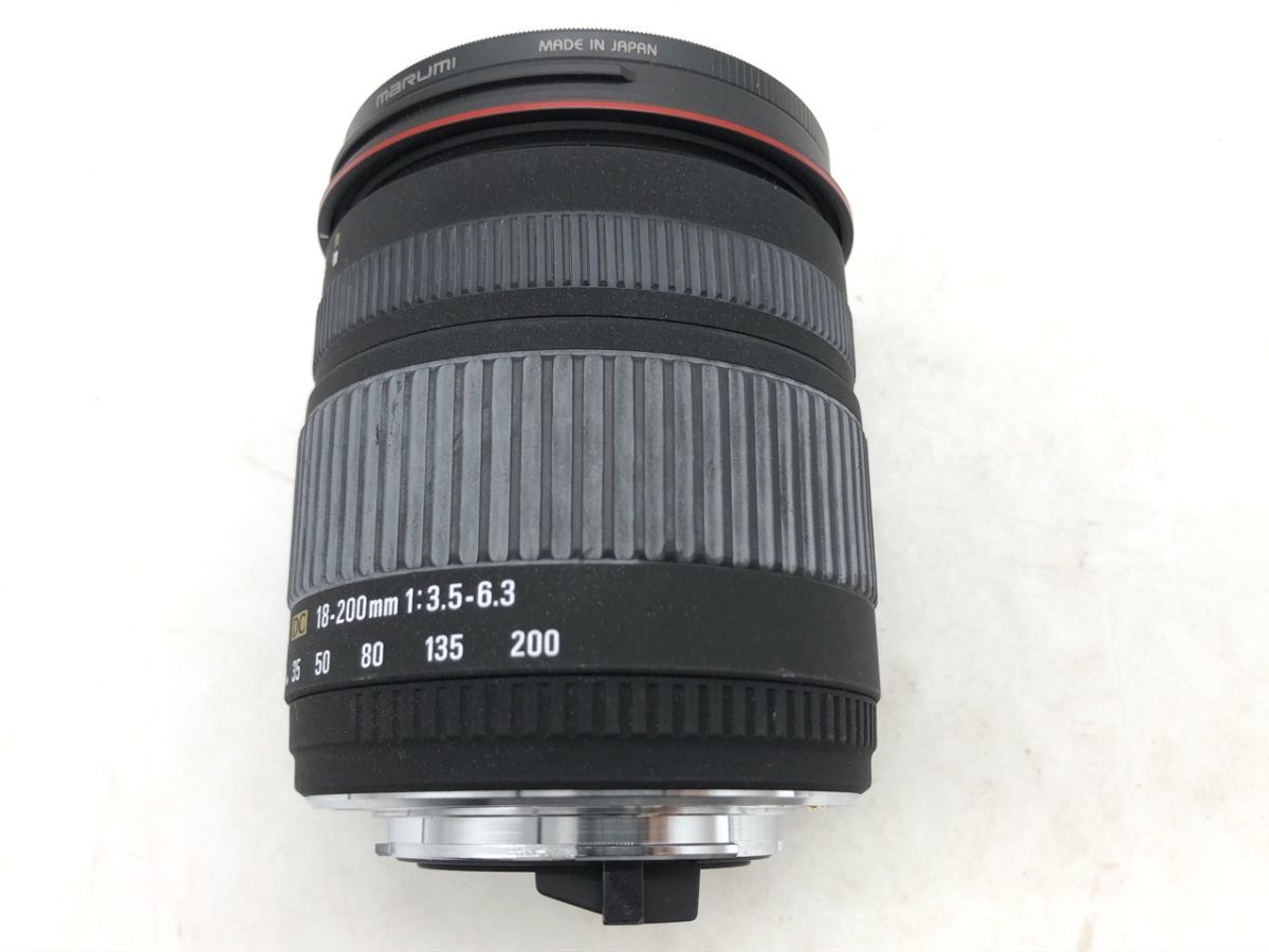 1103-009S⑥22416　カメラレンズ SIGMA シグマ ZOOM 18-200mm 1:3.5-6.3 DC フード付き 一眼レフカメラ_画像8