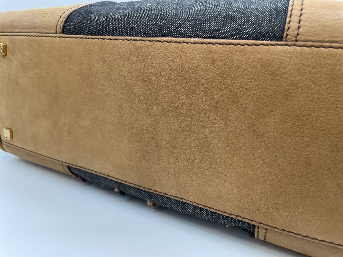 【美品】ロエベ アマソナ デニム 限定 ハンドボストンバッグ