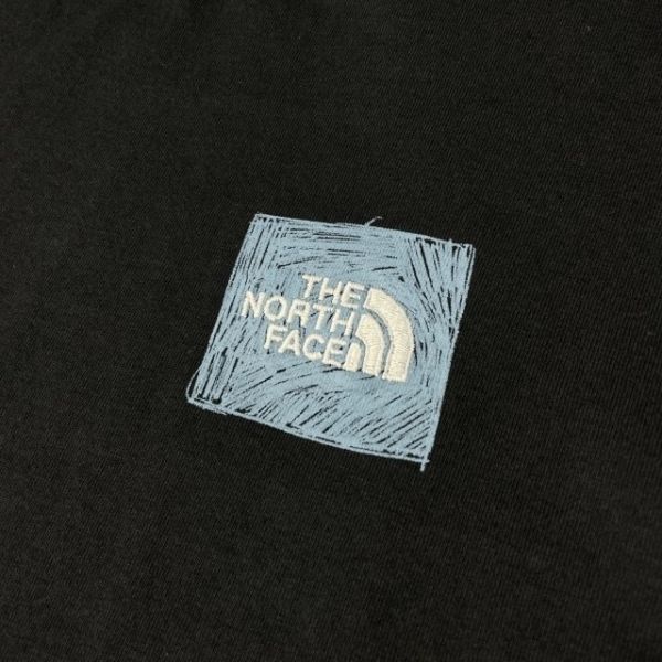 1円～!売切!【正規新品】THE NORTH FACE◆L/S LOGO PLAY 長袖 Tシャツ ロンT US限定 袖ロゴ ヒマラヤ 落描き風 男女兼用(M)黒 180902-20_画像7