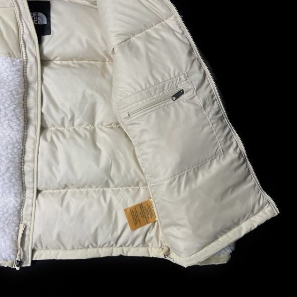 1円～!売切!【正規新品】THE NORTH FACE SHERPA NUPTSE JACKET ダウンジャケット ヌプシ モコモコ シェルパフリース ボア(L)白 190122-175_画像7