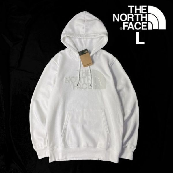 1円～!売切!【正規新品】THE NORTH FACE◆NOV HALFDOME HOODIE パーカー スウェット 立体ロゴ 男女兼用 裏起毛 キャンプ(L)白 181130-30_画像3