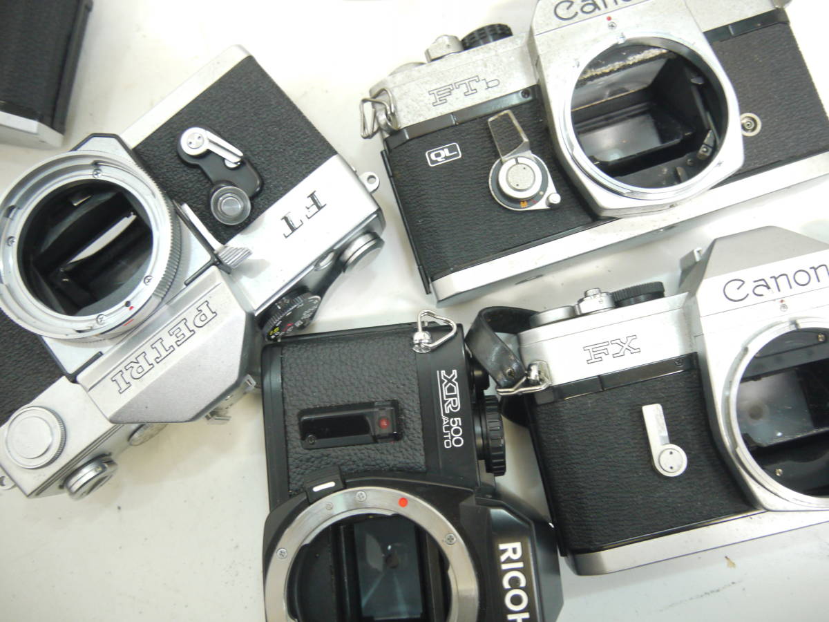 411 フィルムカメラ 24台 まとめ MF レンジファインダー PENTAX S2/SL/KM/SPF/ME/Canon FTｂ/FX/COSINA CT1EX/Konica Acom-1/RICOH XR500_画像9