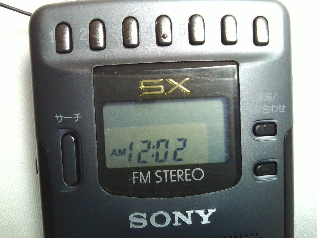 SONY FMステレオ/AMポケットラジオ SRF-SX230R 日本製　★現状　ジャンク_画像2