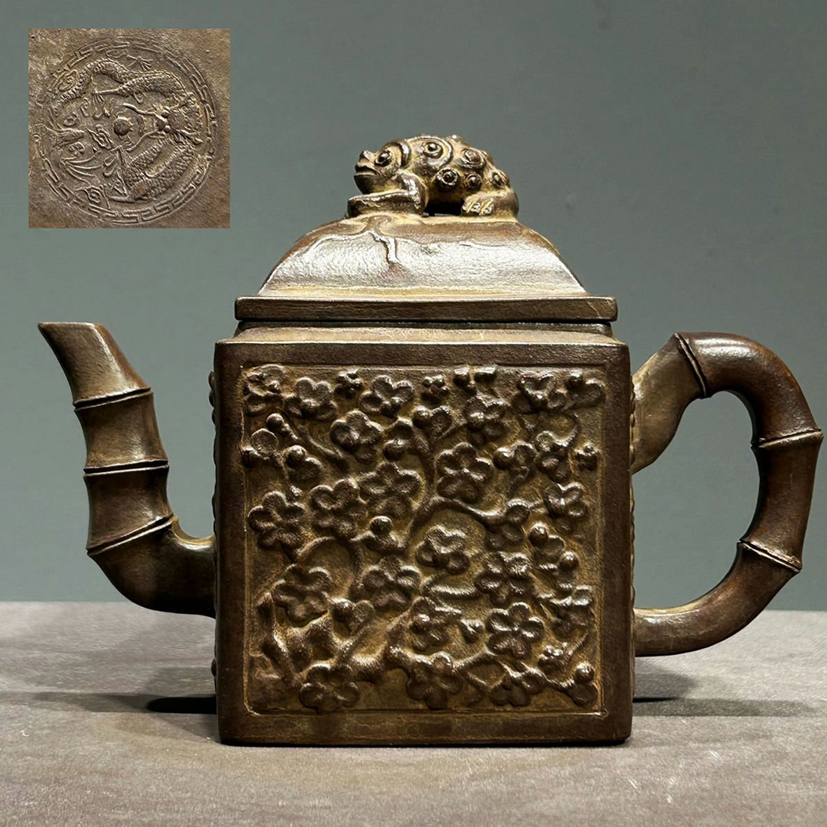 ◆羽彰・古美術◆A355時代朱泥 紫砂壺 在銘 /紫砂 煎茶道具 朱泥 茶壺
