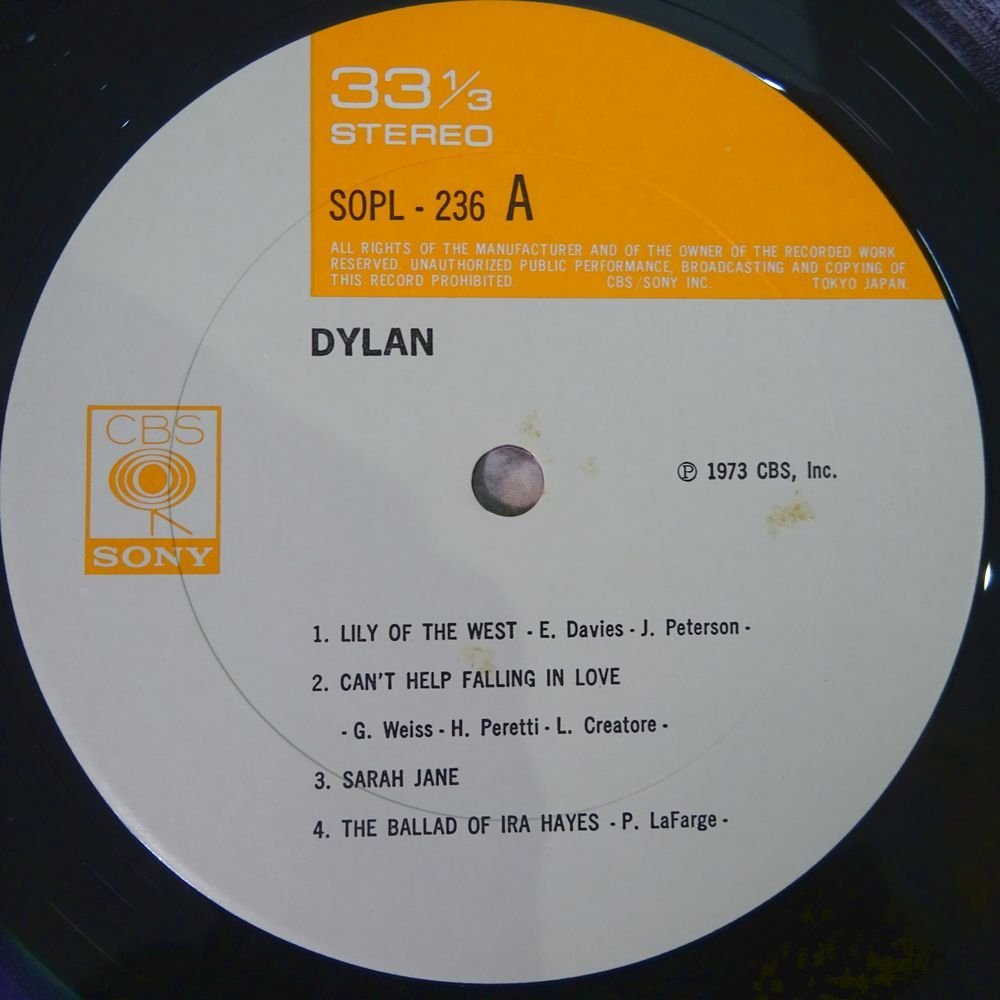 11174641;【国内盤】Bob Dylan / Dylan_画像3