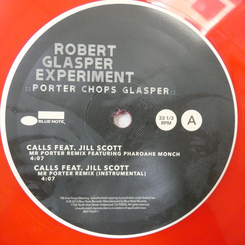 46048677;【US盤/BLUE NOTE/10inch/Red transparent/直筆サイン入】Robert Glasper Experiment / Porter Chops Glasper_画像3