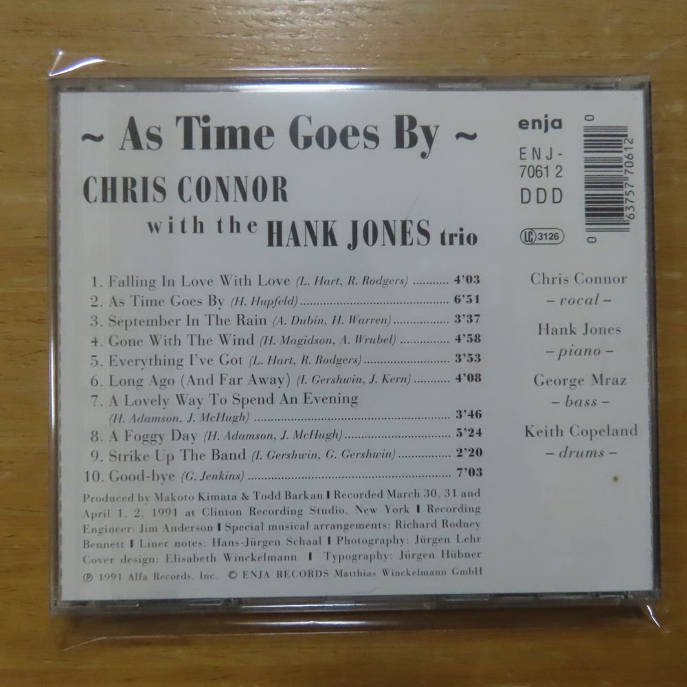 41077520;【CD/ENJA】CHRIS CONNOR / AS TIME GOES BY　ENJ-70612_画像2