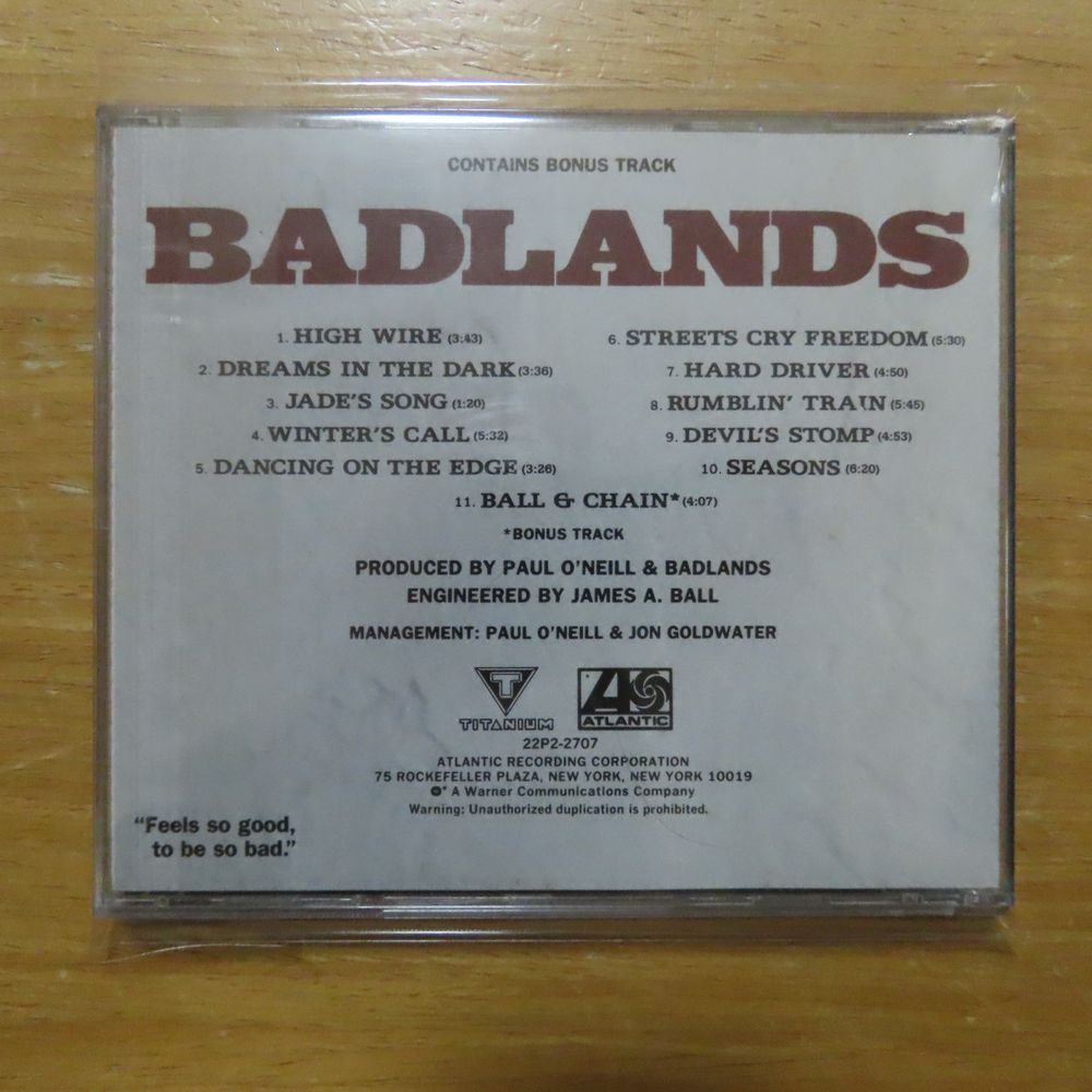 41076057;【CD/廃盤/ジェイク・E・リー】BADLANDS / バッドランズ(22P2-2707)_画像2