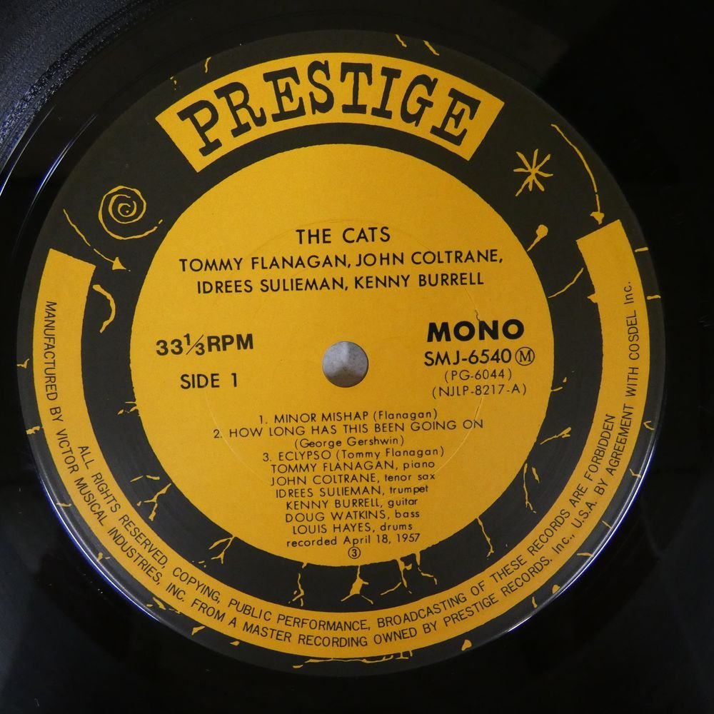 46049551;【帯付/Prestige/MONO】Tommy Flanagan, John Coltrane, Kenny Burrell, Idrees Sulieman / The Cats_画像3