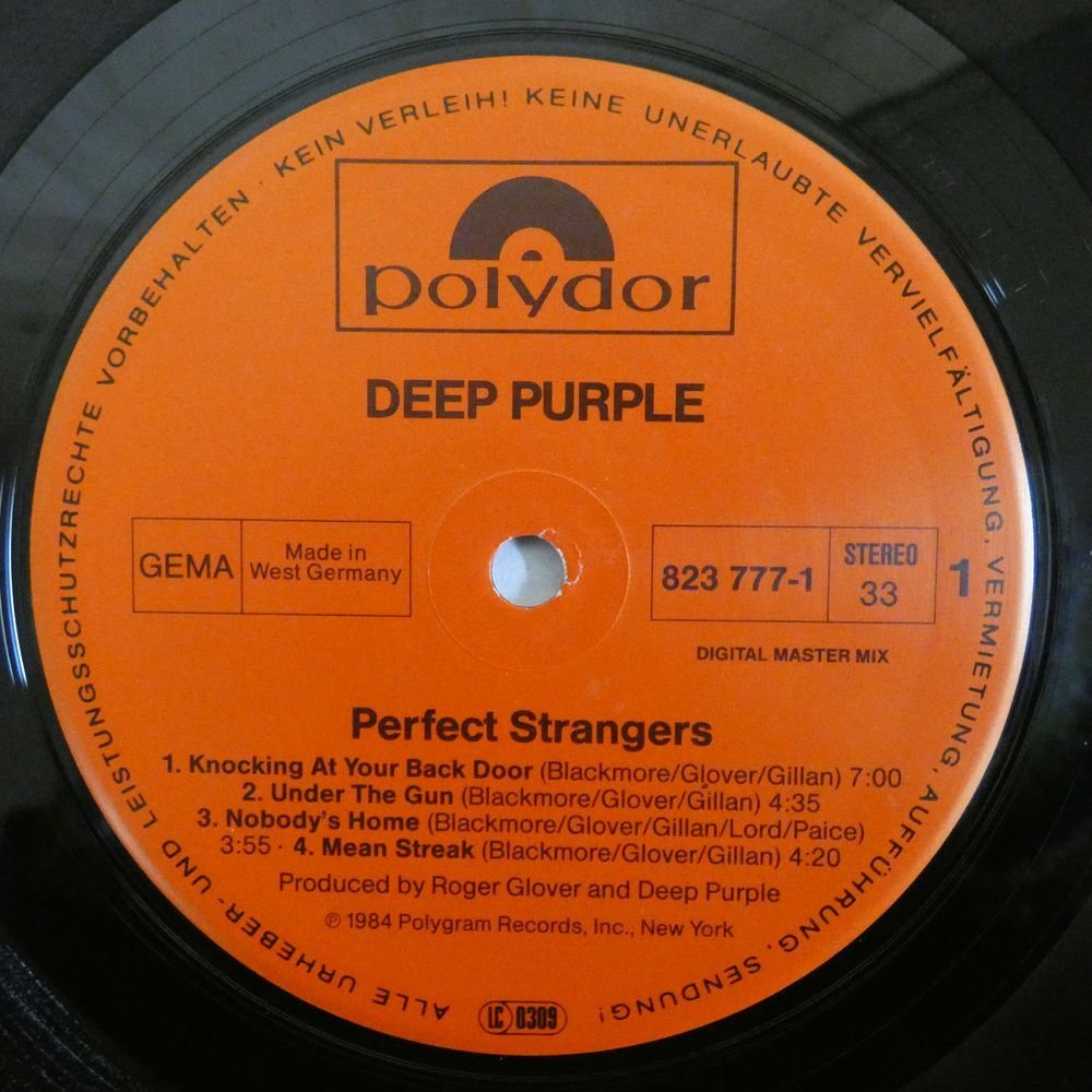 46049833;【Germany盤】Deep Purple / Perfect Strangers_画像3