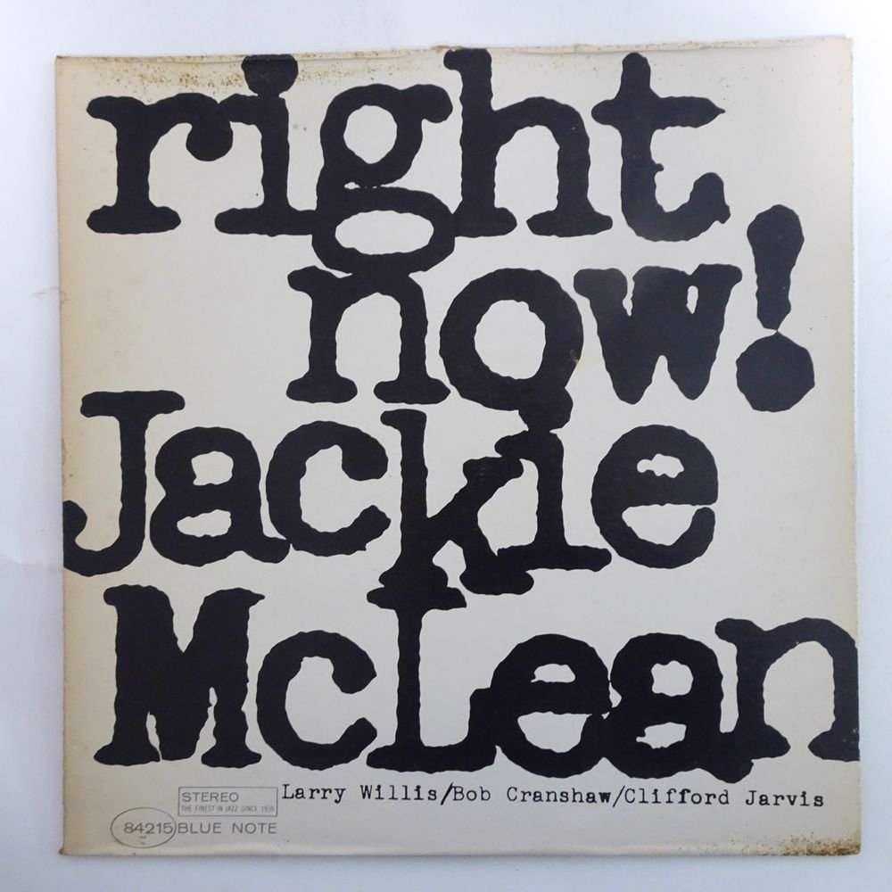 14025849;【US盤/BLUE NOTE/VAN GELDER刻印】Jackie McLean / Right Now!_画像1