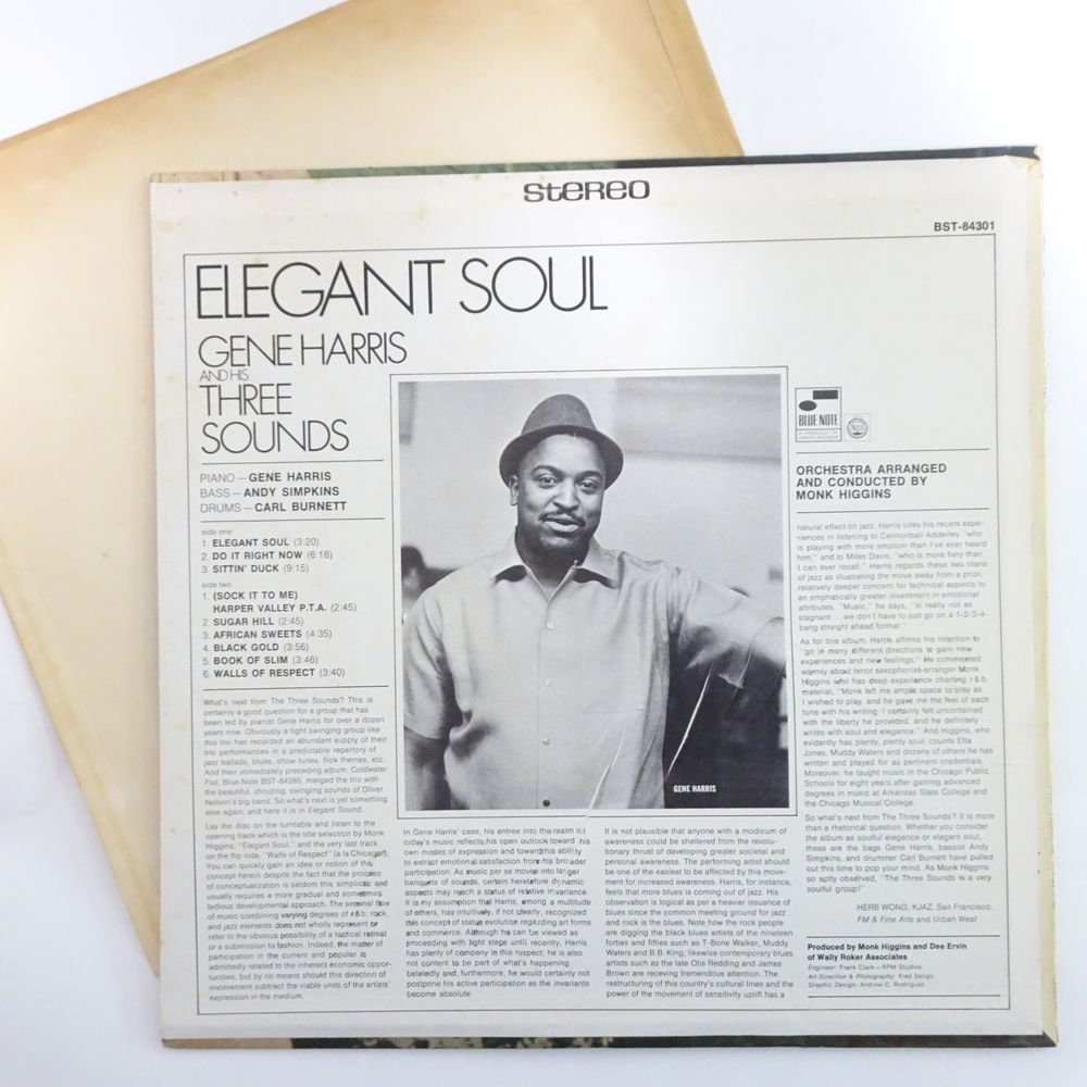 14025850;【US盤/BLUE NOTE/LIBERTY】Gene Harris And His Three Sounds / Elegant Soul_画像2