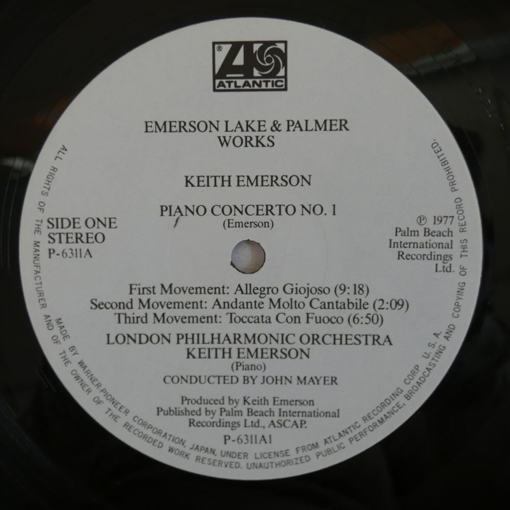 46050766;【帯付/見開き/2LP】Emerson Lake & Palmer / Works (Volume 1)_画像3