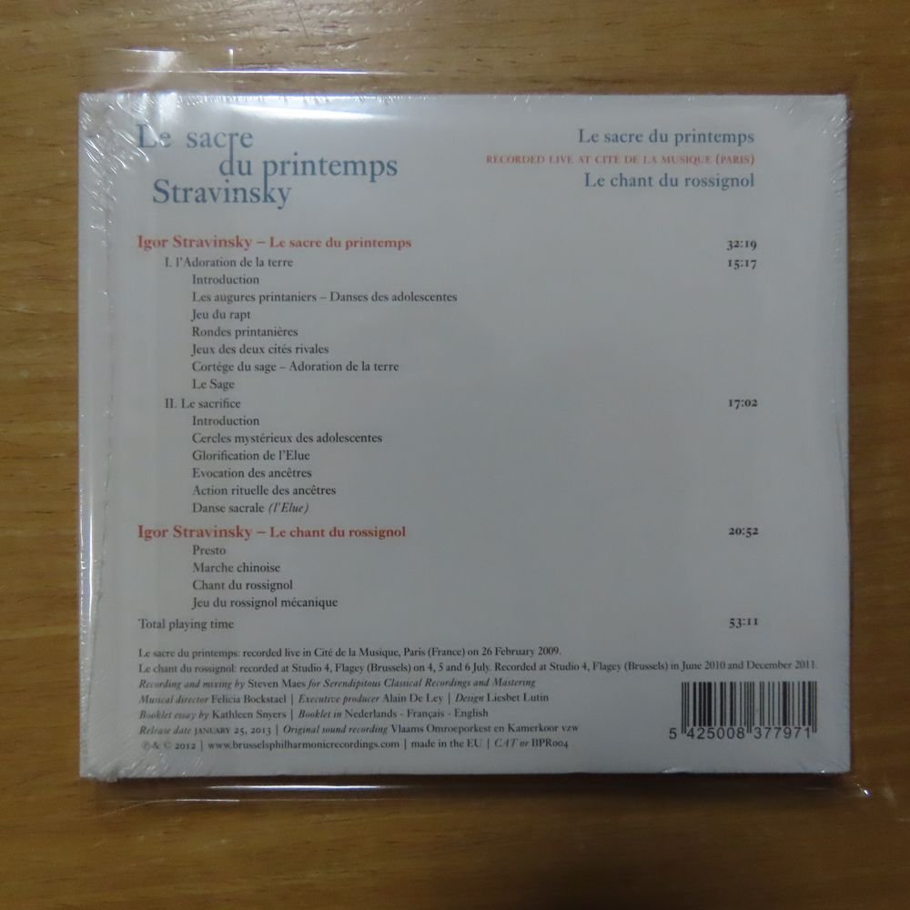 5425008377971;【未開封/CD】TABACHNIK / Stravinsky: Le Sacre du Printemps, Le Chant du Rossignol_画像2