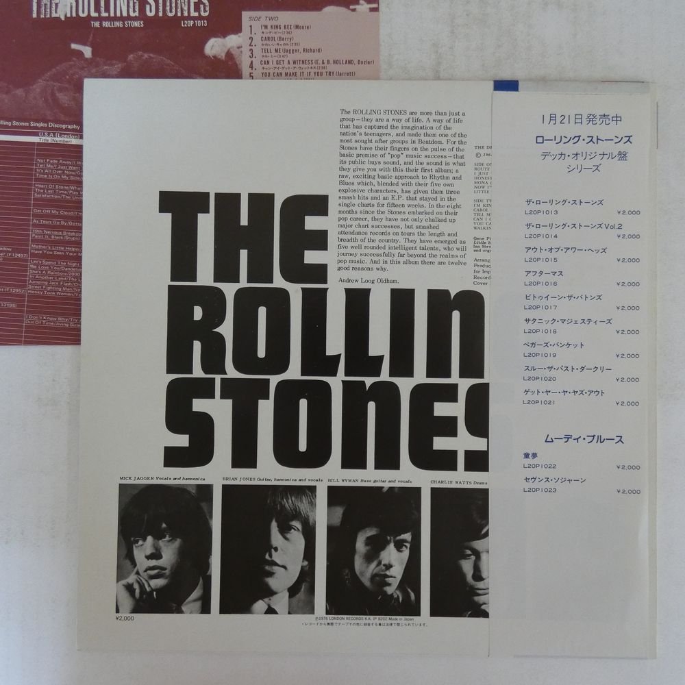 47039986;【帯付/初回Blue Vinyl】The Rolling Stones / S.T._画像2