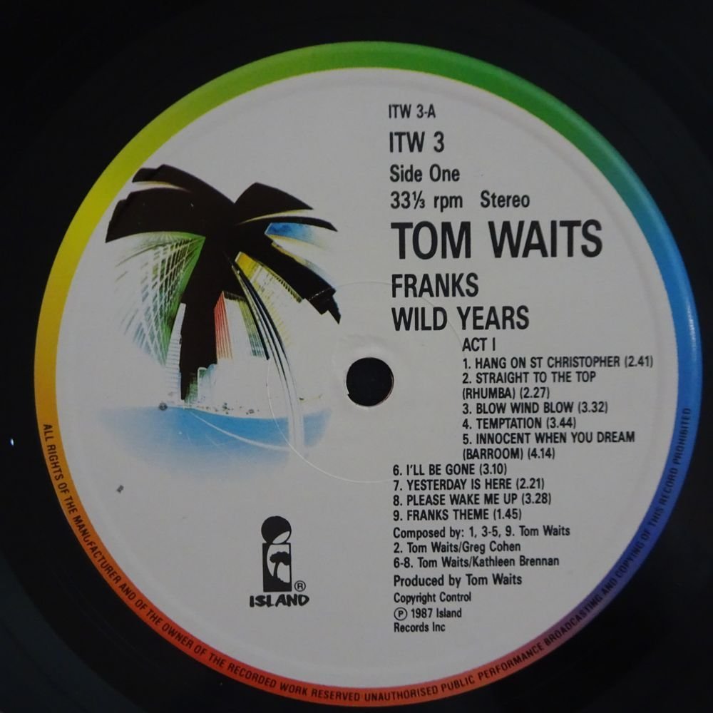 14026374;【美盤/UKオリジナル/見開き】Tom Waits / Franks Wild Years_画像3