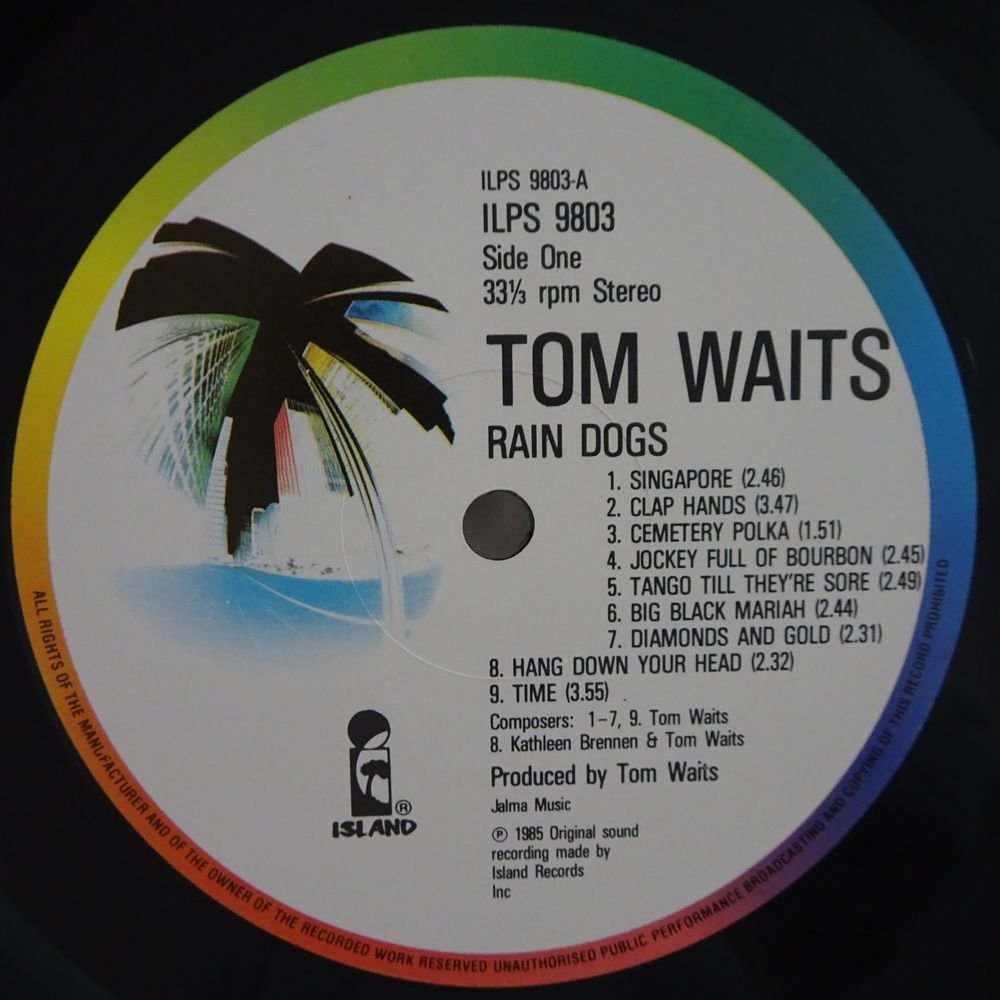 14026375;【美品/UKオリジナル/マト1U2U】Tom Waits / Rain Dogs_画像3