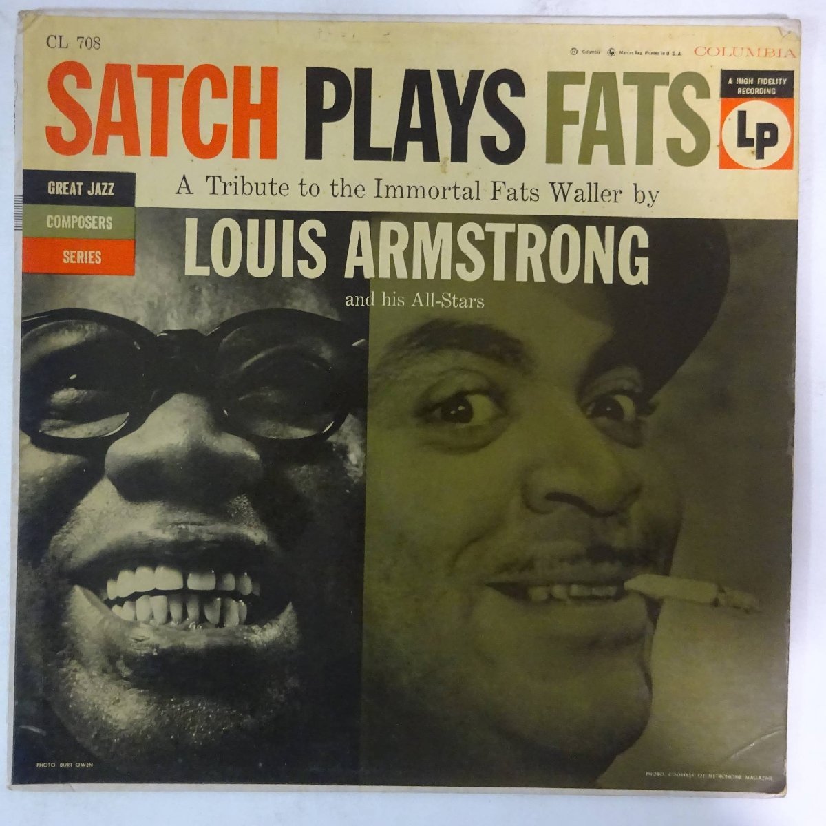 14025462;【US盤/COLUMBIA/6EYE/MONO/深溝/コーティング】Louis Armstrong And His All-Stars / Satch Plays Fats ... All-Stars_画像1