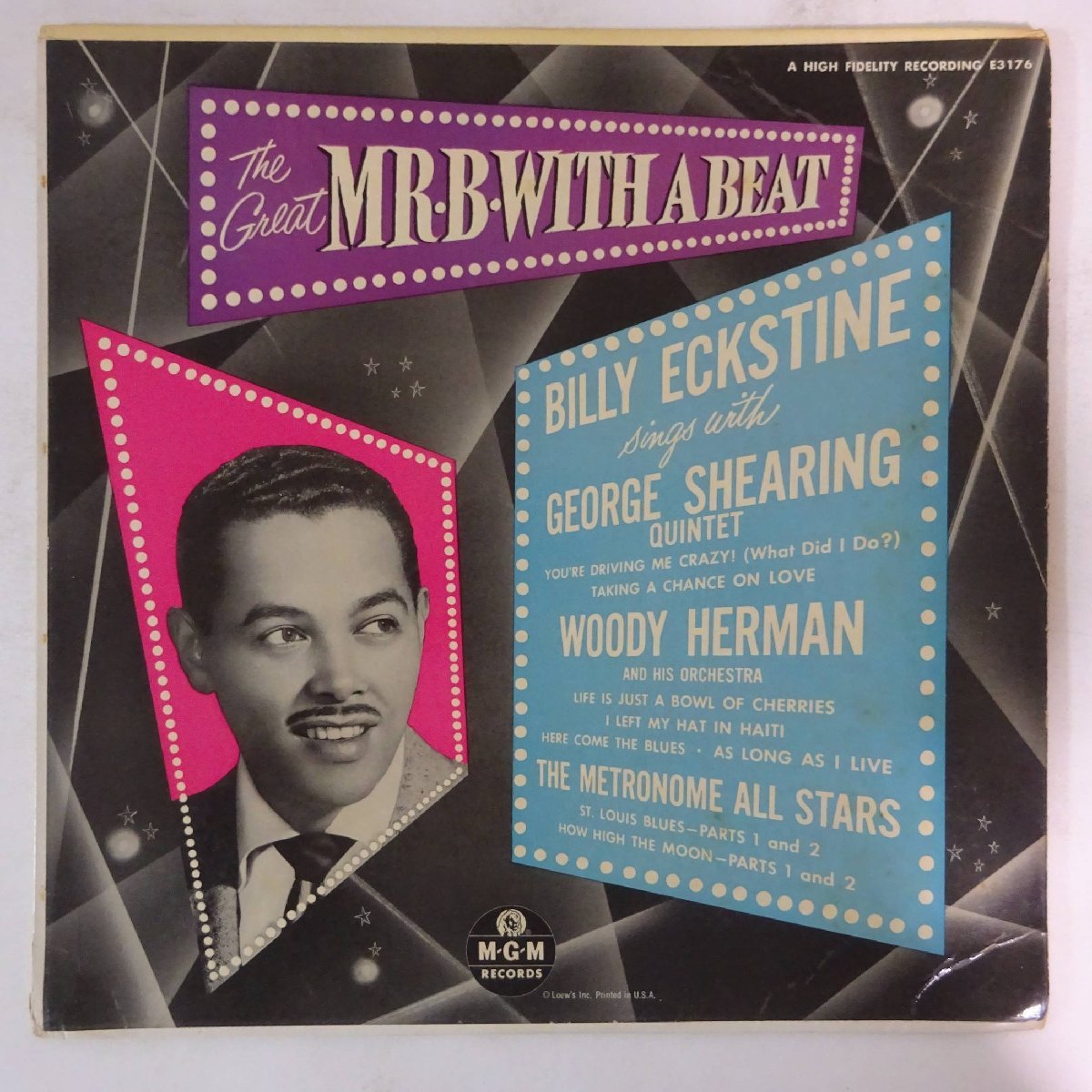 14025470;【USオリジナル/MGM/深溝/MONO/コーティング】Billy Eckstine Sings With George Shearing Quintet ... / Mr. B. With A Beat_画像1