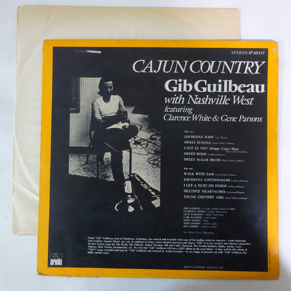 11174999;【Netherlands盤】Gib Guilbeau With Nashville West / Cajun Country_画像2