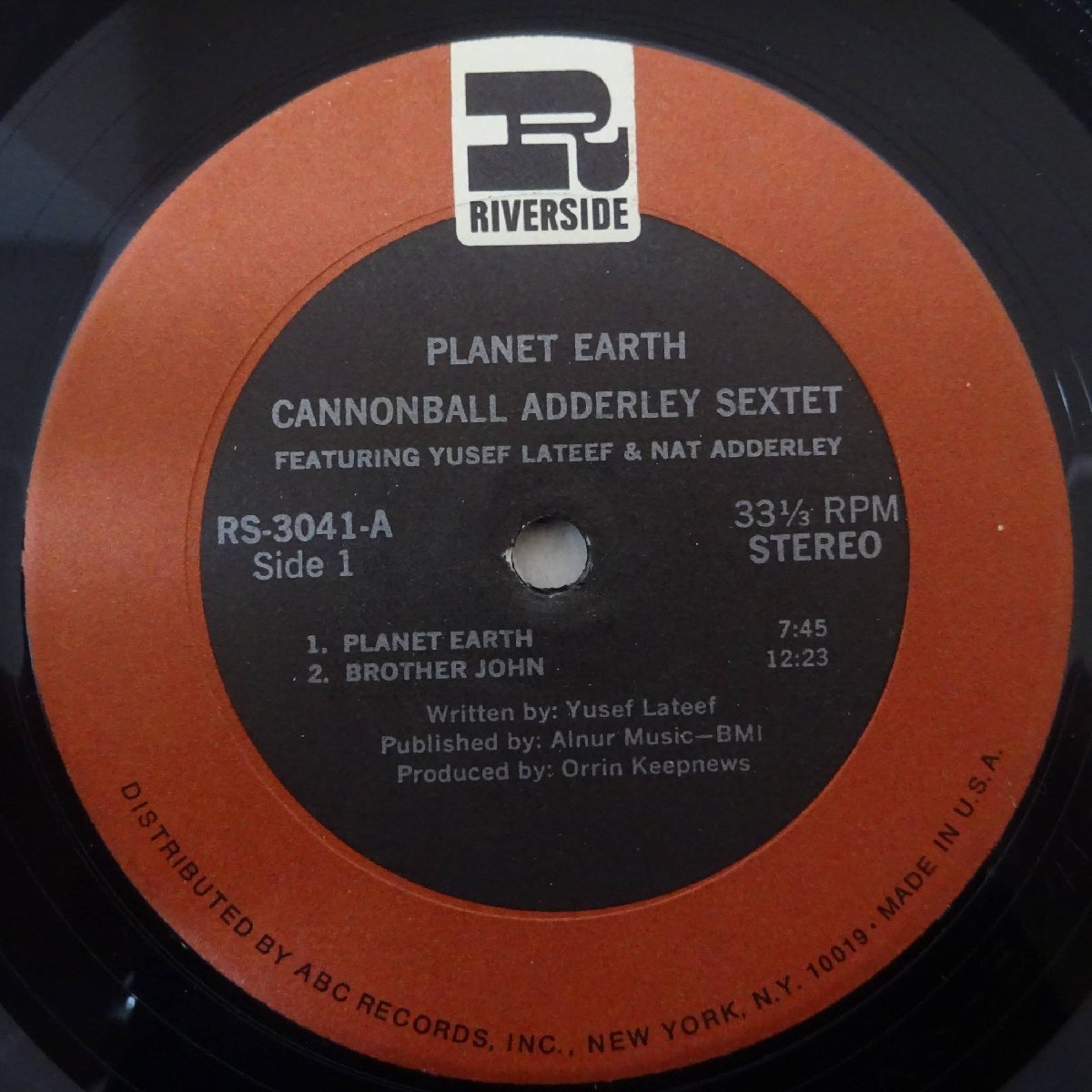 10016021;【US盤/RIVERSIDE】Cannonball Adderley Sextet / Planet Earth_画像3