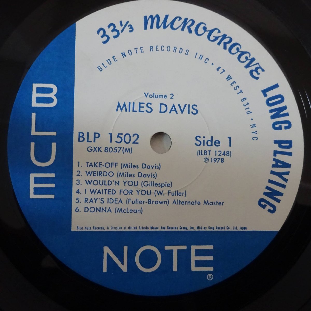 11175499;【ほぼ美盤/帯付き/Blue note/MONO】Miles Davis / Miles Davis Vol. 2_画像3