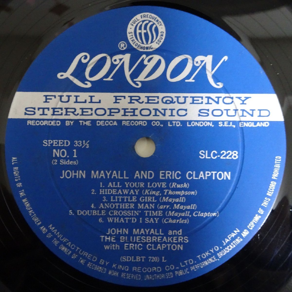 14026227;【国内盤/ペラジャケ】John Mayall With Eric Clapton / Blues Breakers_画像3