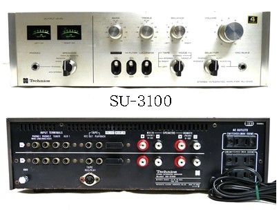 Technics　テクニクス　SU-3100　ソリッドステート　プリメインアンプ　100V　55W　50/60Hz_画像6