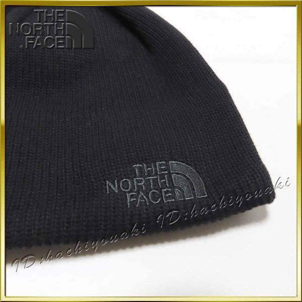 The North Face 新品 ノースフェイス 刺繍ロゴ ビーニー キャップ サイズフリー ブラック 黒 メンズ レディース ニット帽_画像5