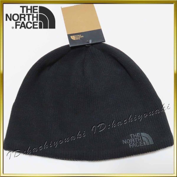 The North Face 新品 ノースフェイス 刺繍ロゴ ビーニー キャップ サイズフリー ブラック 黒 メンズ レディース ニット帽_画像2