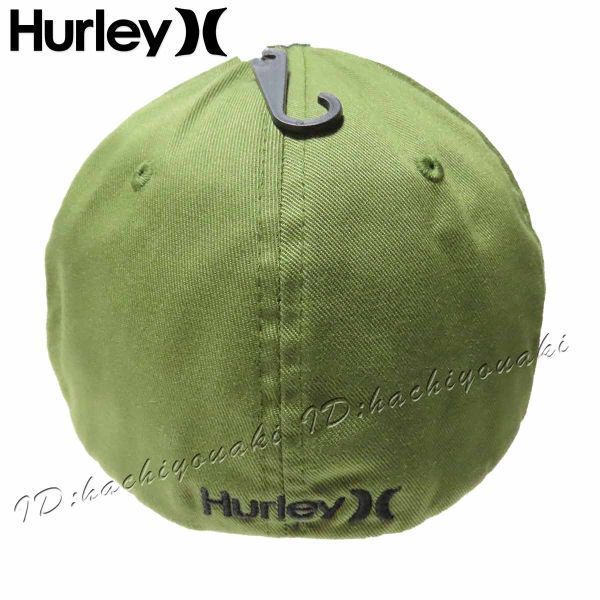 Hurley 新品 ハーレー One&Only 刺繍ロゴ FLEXFIT Black キャップ メンズ オリーブ サイズ L-XL One Only カーキ 帽子_画像4