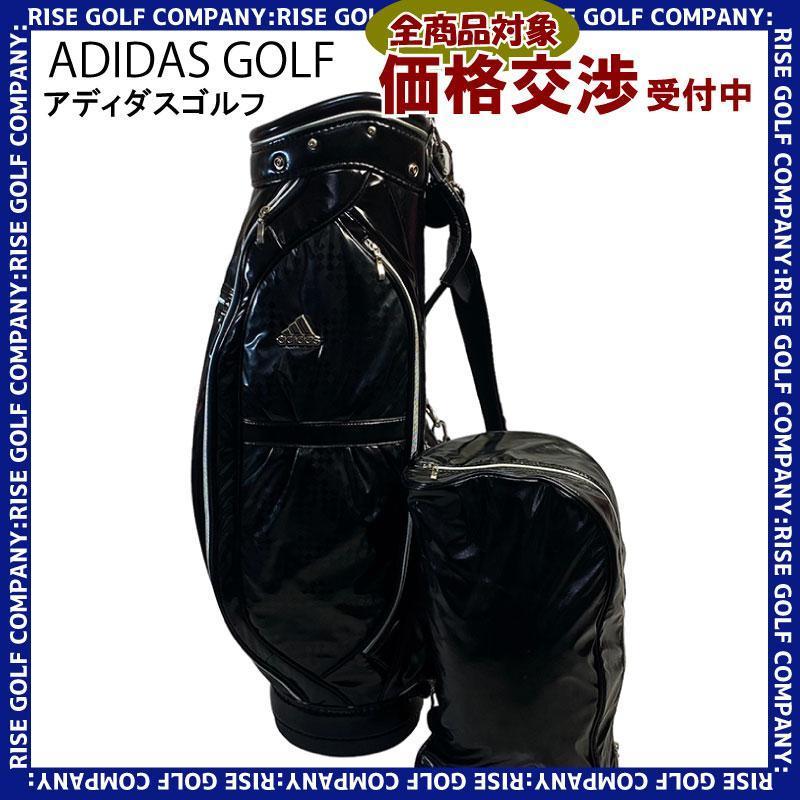 アディダスゴルフ カートキャディバッグ 総柄 ブラック 8.5型 ゴルフバッグ