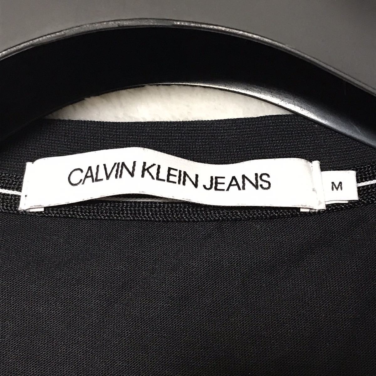 Calvin klein Jeans カルバンクラインジーンズ ロゴプリントTシャツ M〜L ブラック 黒 半袖 CK メンズ トップス_画像7