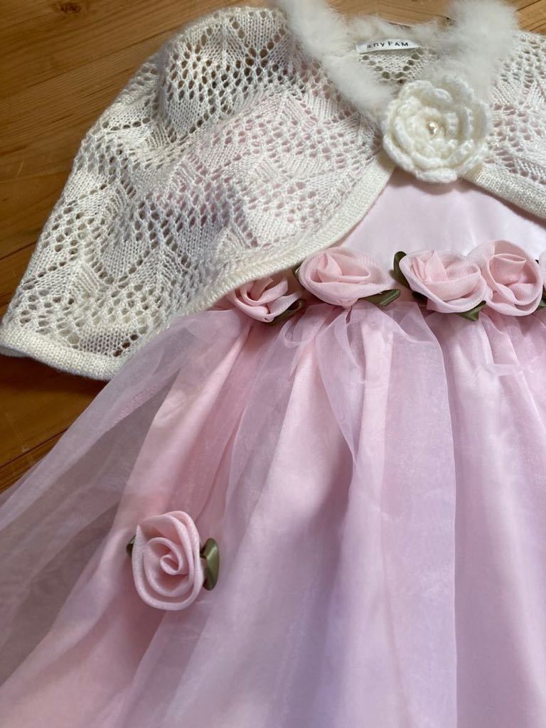  Kids dress!120! pink! rose!SPUNKY KIDS! hanger attaching! one times put on for .! presentation! wedding! formal! beautiful goods 