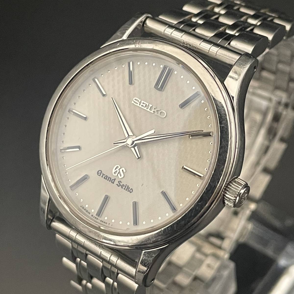 ☆名品☆/グランドセイコー/Grand Seiko/8J55-0AA0/電池式/クオーツ/33㎜/メンズ腕時計/アンティーク/ホワイト/純正/精度良好02_画像2