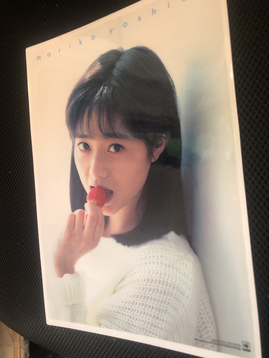 【mariko yoshida ソフト下敷】吉田真理子　80年代アイドル　文具　保管品【23/11 TY-P引】_画像1