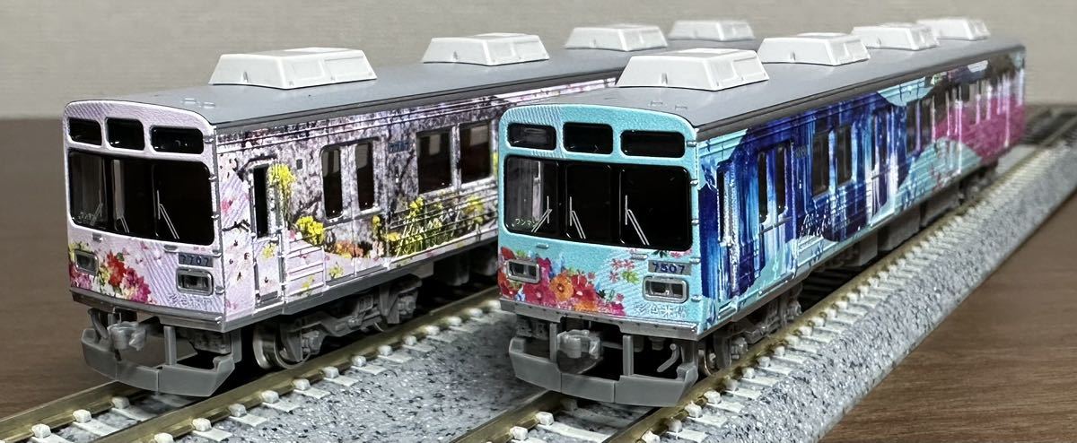 グリーンマックス 50672 秩父鉄道 7500系 ラッピングトレイン 彩色兼備 3輛編成セット_画像1